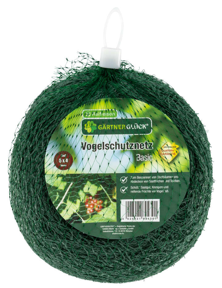 GÄRTNERGLÜCK Vogelschutznetz Basic